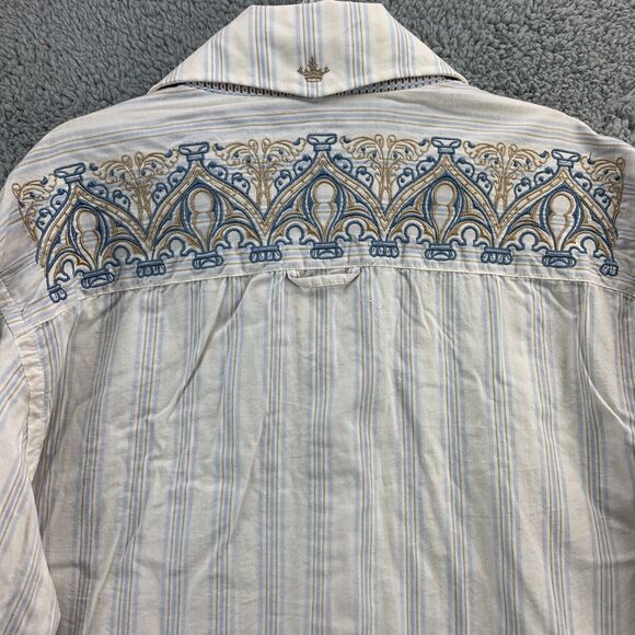 Men's English Laundry Medium Shirt Long Sleeve Button Front Cotton Embroidered - Picture 9 of 12